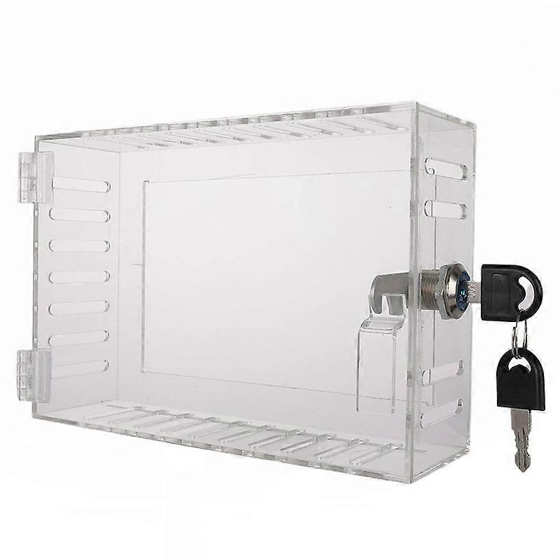 Lock Box Universal Thermostat Lock Box with Key, Clear Large Thermostat Guard for Wall Thermostat