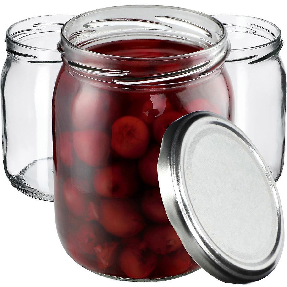 Frascos KADAX Senna 540ml 16pcs 82mm + tapas plateadas