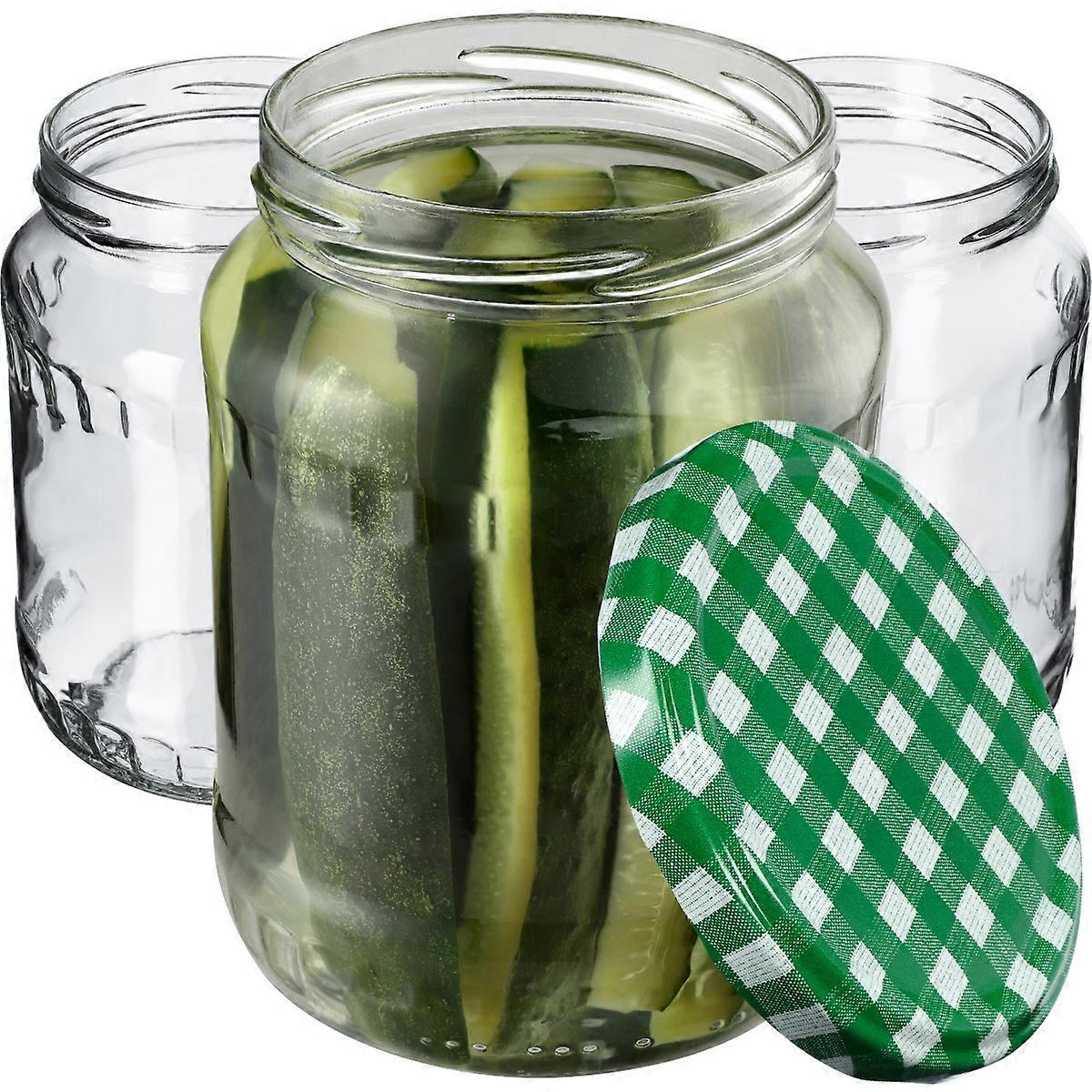 Tarros KADAX Jukka 720ml 8pcs 82mm + tapas "Celosía verde"