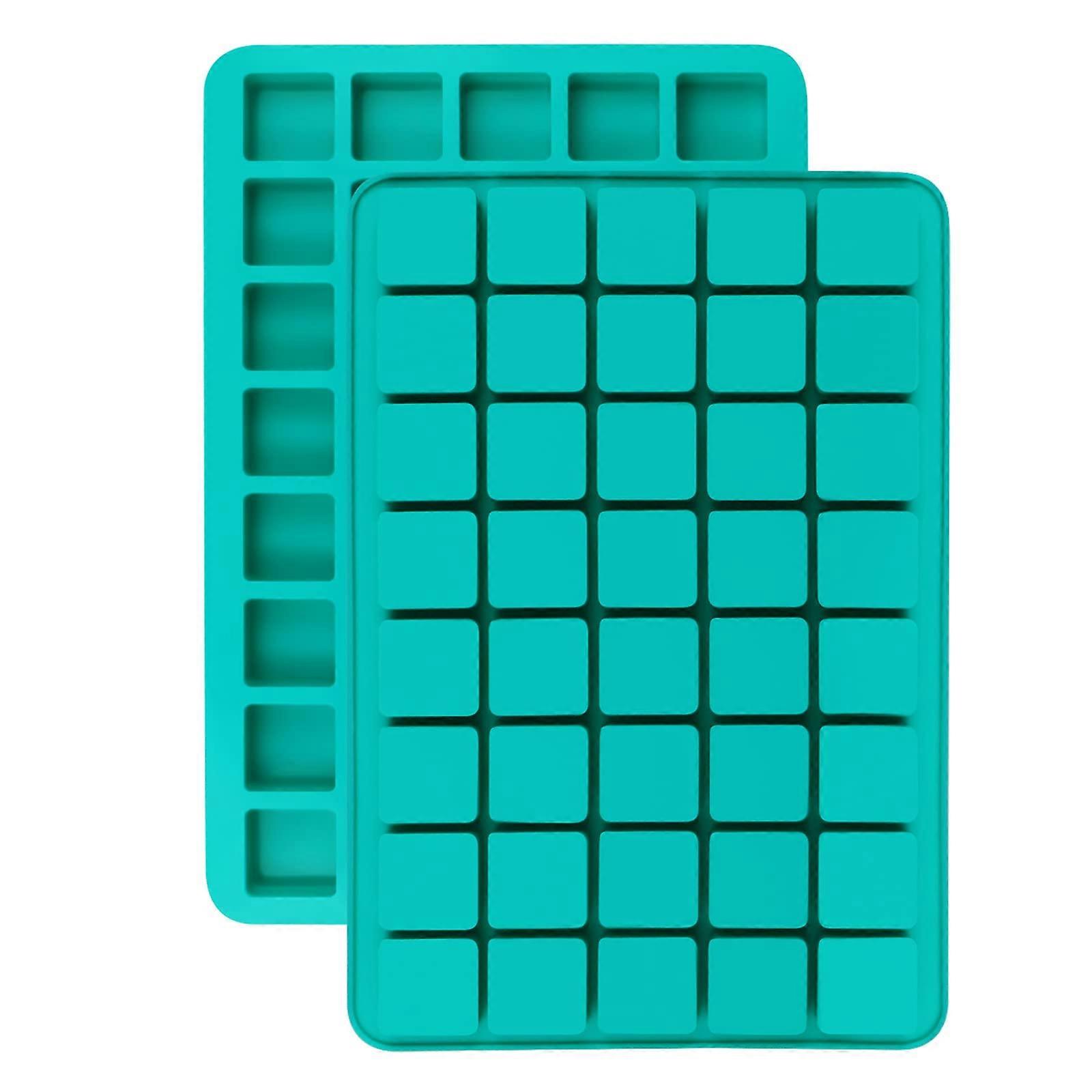 40-Cavity Square Silicone Molds Set for Caramel Candy, Chocolate Truffles, Keto Fat Bombs and Whiskey Ice Cubes