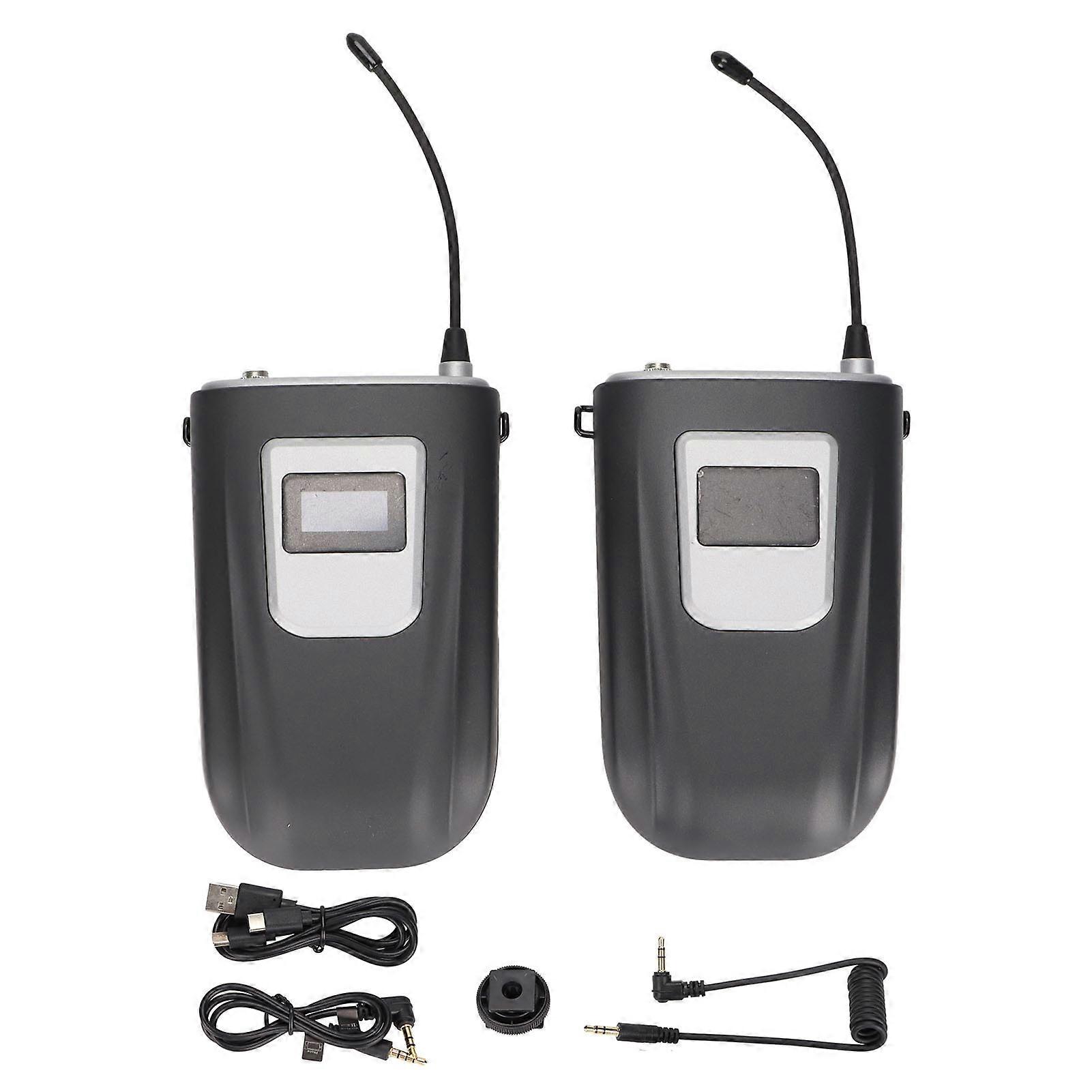 Wireless Lavalier Microphone System for Vlog and Live Interviews - Low Latency, Long Range