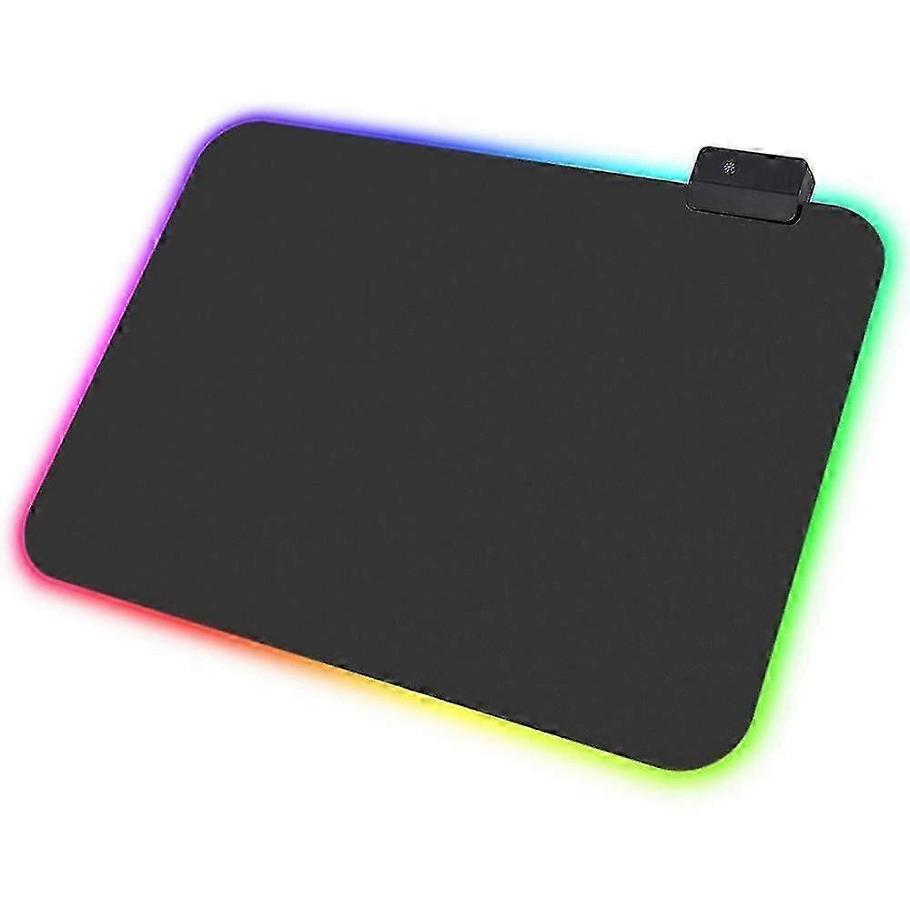 JiaWei Rgb Gaming Mouse Pad, 8 Lighting Modes, Non-slip Rubber Base, Waterproof Computer Keyboard Mouse Mat Foam Board For Gamer/esports Pros/off ddv