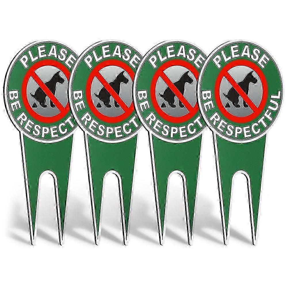 4 kappaletta Ei kakkakoirakylttejä Ole kunnioittava Ei kakkaavaa koiran nurmikkokylttejä Ei koiran kakkapihan kylttejä