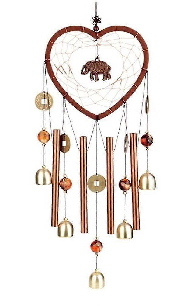 Wind Chimes Outdoor Elephant Design Dream Catcher Wind Decor Hanging Chimes for Garden and Indoor Decoration