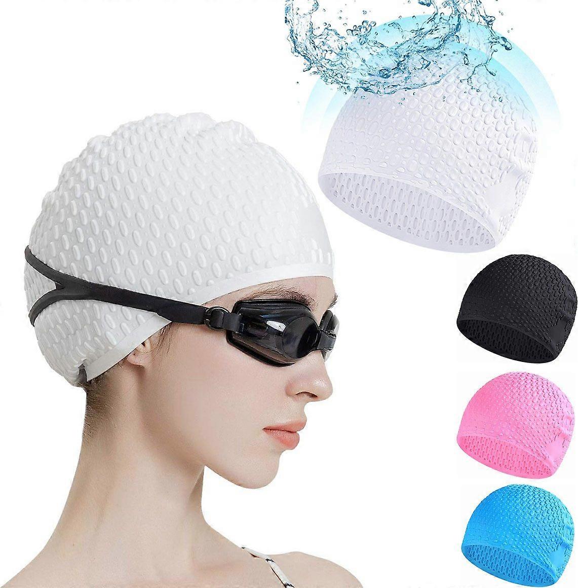 Silicone swim cap, waterproof training cap, stretchy swim cap, durable, comfortable design