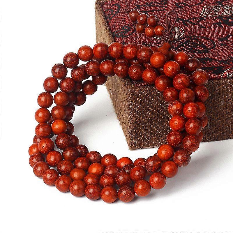 Redkid 108 perles de bois Bracelets multicouches Hommes Mala Bouddha Prière Yoga Bracelets pour femm