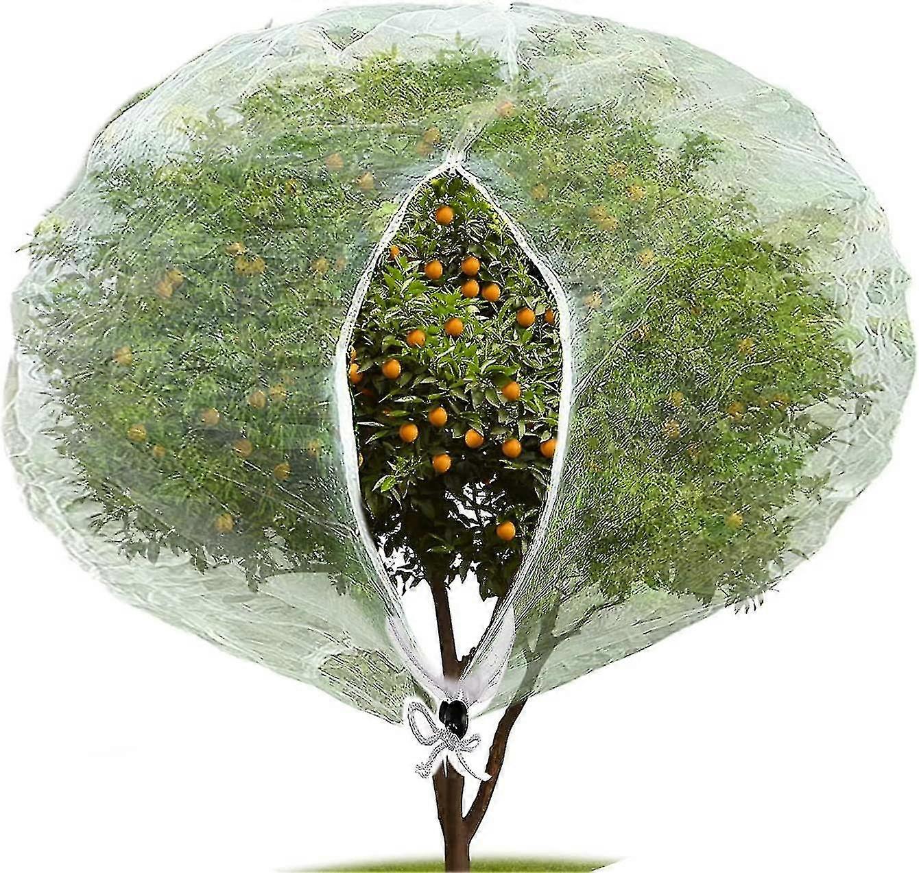 White Garden Bug Netting with Zipper for Plants