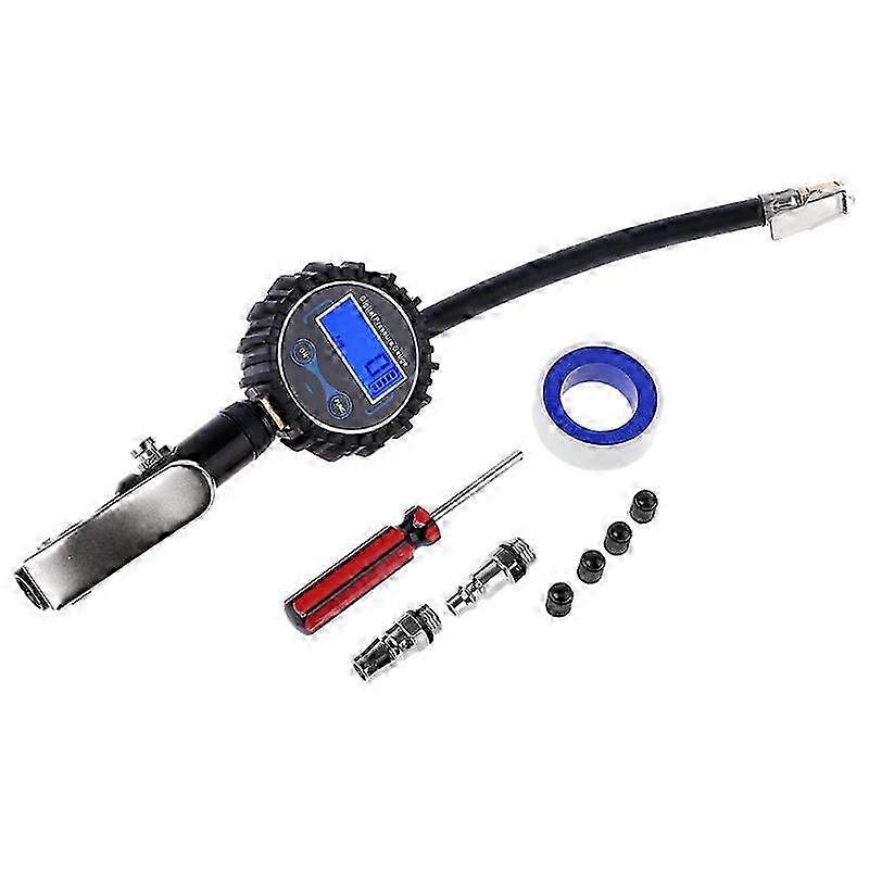 Digital Tire Pressure Gauge Air Compressor Inflating Tube With Deflation