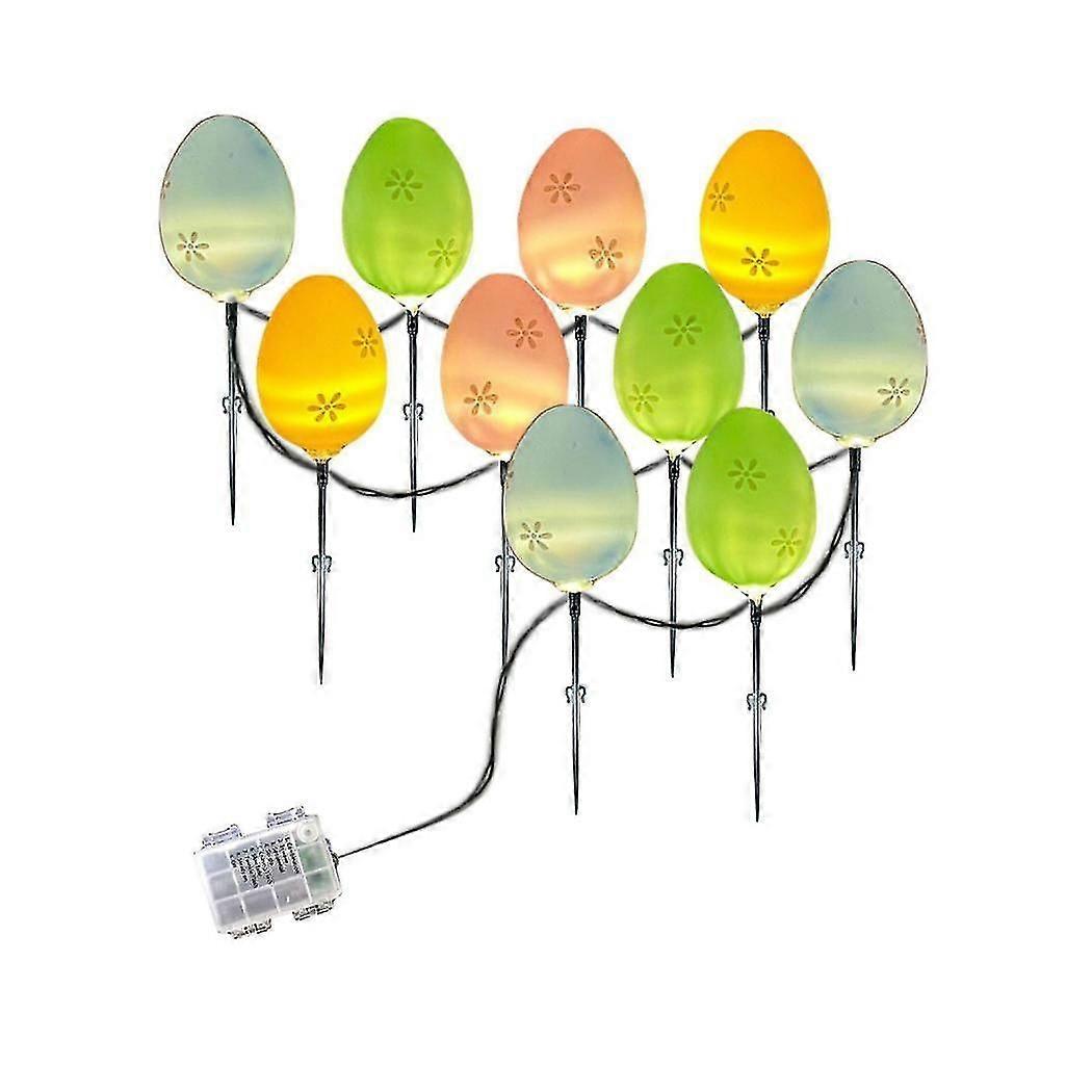 Easter Decorations Easter Decorations Lamp,Easter Eggs Lamp Led Warm Lamp String, Outdoor Floor Lamp, Impervious Battery Easter Decorative Lamp String