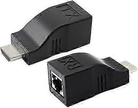 Hdmi Extender Full Hd 1080P, Uncompressed Transmit Via Cat5e Cat6 Cat7 Cable For Seamless Video And Audio Synchronization, Plug And Play Ethernet