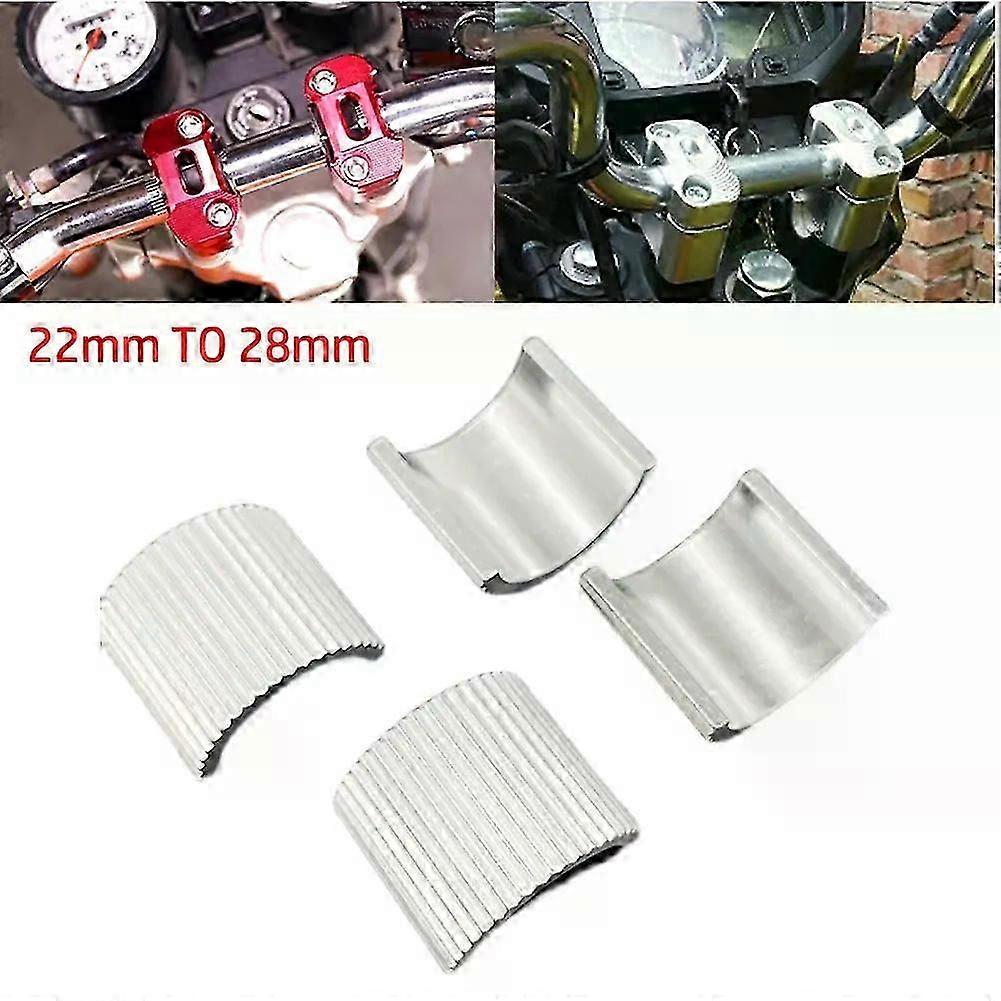4pcs 22mm 7/8 ίντσα σε 28mm 1-1/8 ίντσα το τιμόνι μοτοσικλέτας τοποθετεί το αξεσουάρ μοτοσικλετών Shim Spacer μετατροπής σφιγκτήρων ανύψωσης