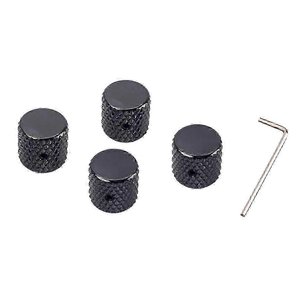 4er-Pack Lautstärkeregler T-Knopf Flachknopf Gitarrenknopf Gitarrenpedalknopf-Yogu