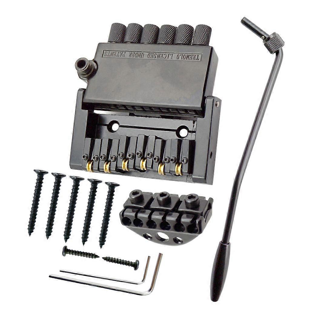 1 Set 6 String Removable Electric Guitar Saddle Bridge Tailpiece