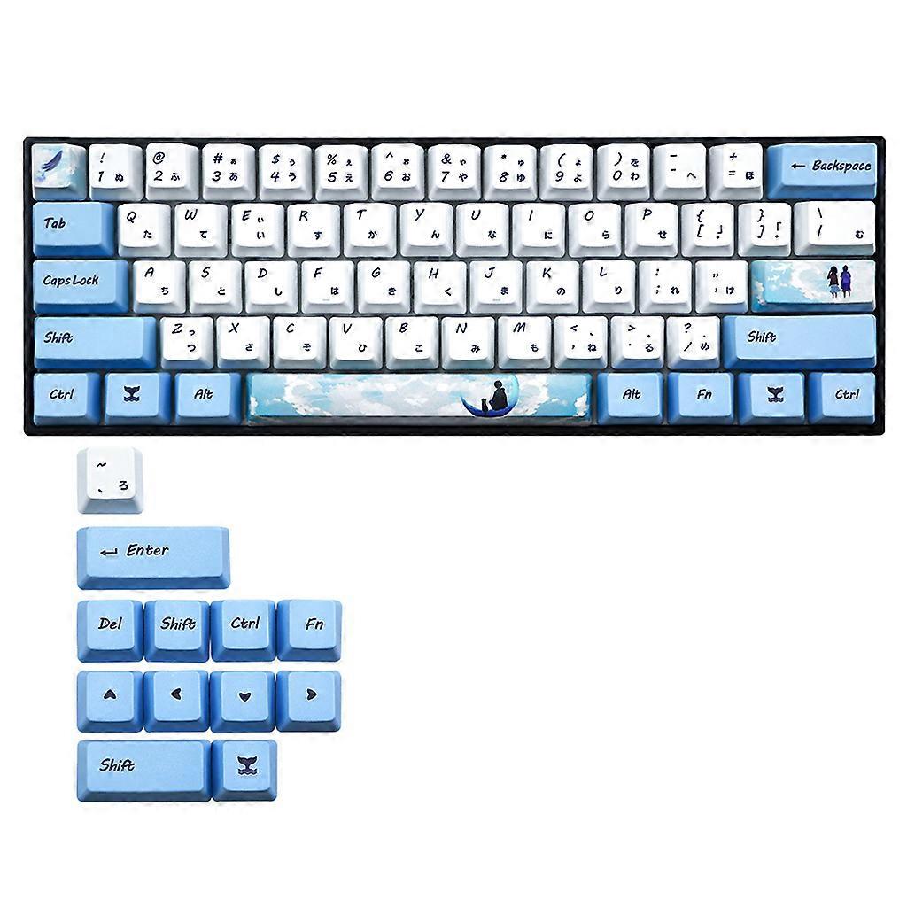 73 Keys Liftoff Keycaps Dye Sublimation PBT Keycap Set Cherry Keycaps for GH60 GK61 GK64 Switches Mechanical Keyboards