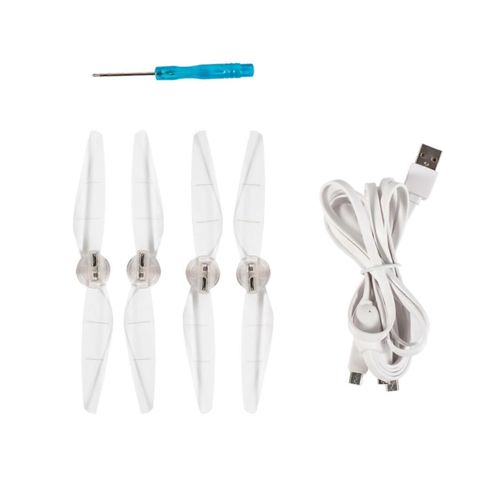 4PCS Led Blades Noise Reduction Rechargeable Aircraft Paddle Blade Replacement for Mini 3 Mini 3 Pro with Flash Light