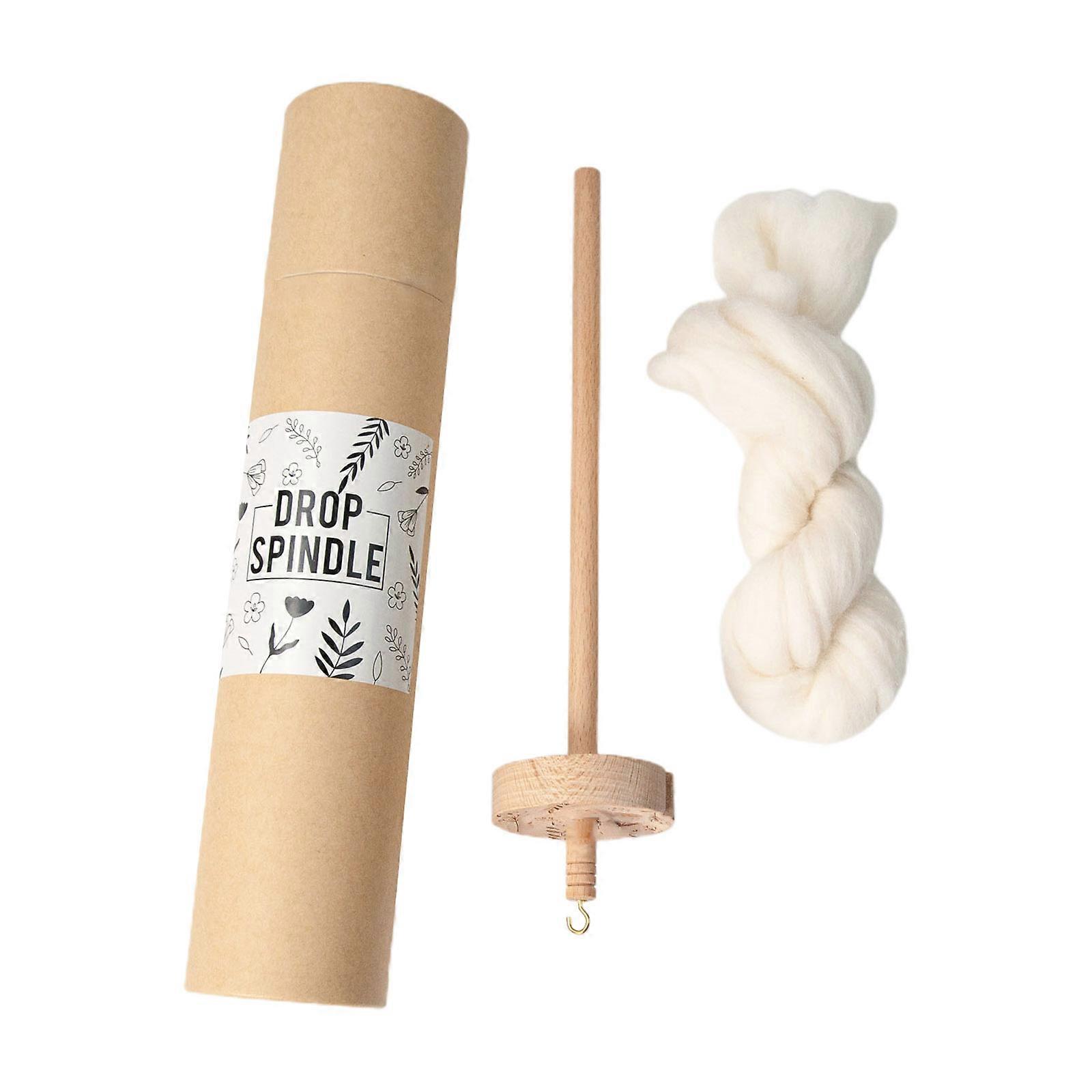 1PC Drop Spindle for Spinning Wool Yarn Spin Top Whorl Drop Spindle Hand Carved Wooden Tool for Beginners