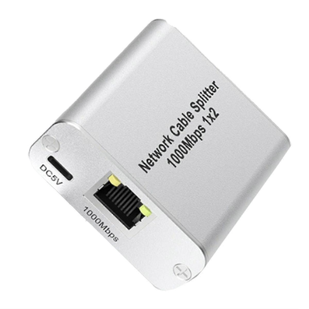 Ethernet Splitter 1 to 2 High Speed Gigabit Ethernet Switch 2 Port Internet RJ45 LAN Splitter for Ca