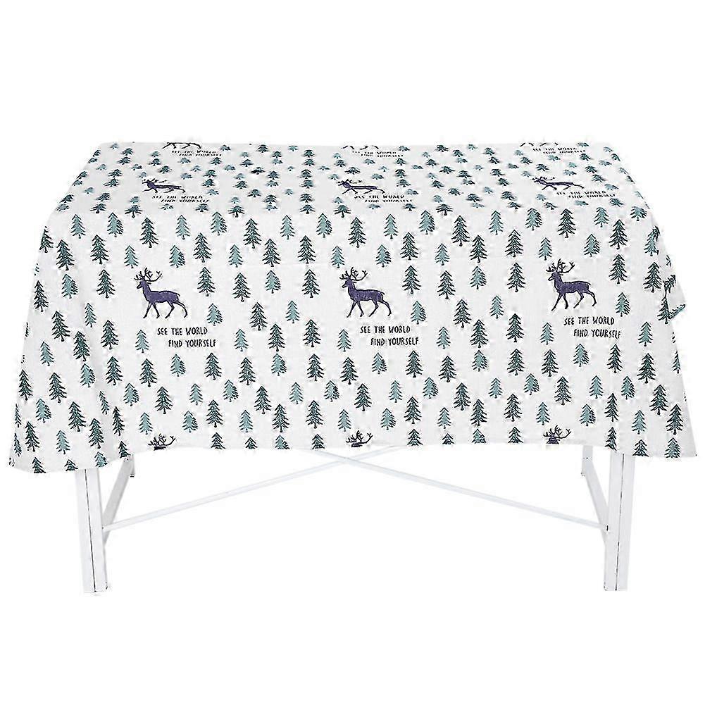 Cotton Linen Tablecloth 140x180cm Dining Kitchen Table Cover Protector