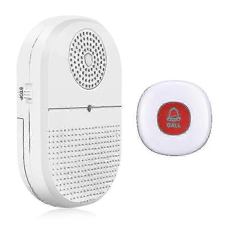 Elderly Emergency Call Button 1 Receiver + 2 Transmitter Pager Wireless Alarm System with Battery El