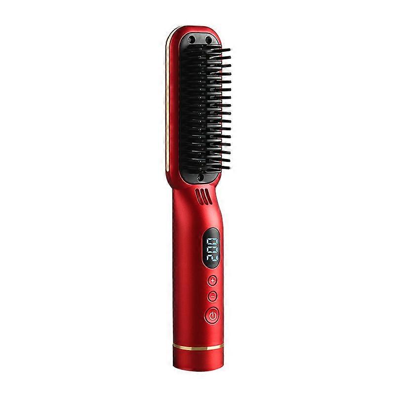 Portable electric hair straightener with adjustable temperature, a hairdressing magic tool
