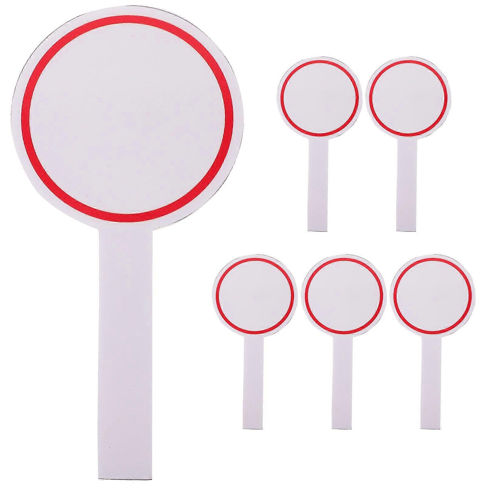 6Pcs Foam White Board Handheld Whiteboard Single Sided Paddles Auctions Padding Whiteboard