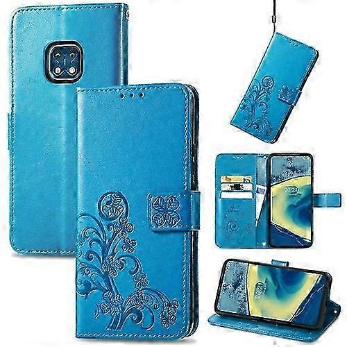 Leather Phone Case with Four-leaf Clover Emblem Buckle - Protective Cover for XR 20 Model