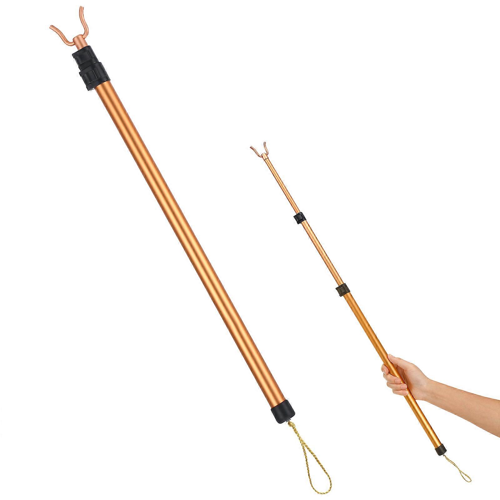 Retractable Aluminum Alloy Clothes Rod with Fork Design Telescopic Household Drying Pole for Balcony Easy Stretch Extendable Laundry Rail Multi
