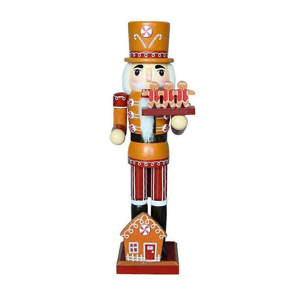 Wooden Nutcracker with Gingerbread Theme, Perfect Photo Prop Idea