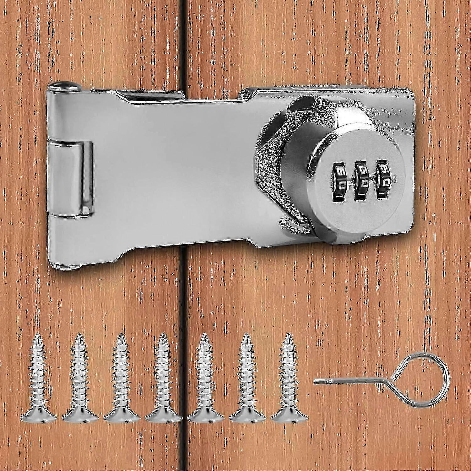 Password Hasp Locks, 180 Degree Bifold Door Lock, 3-Digit Password Cabinet-Yvan SZRH A-F