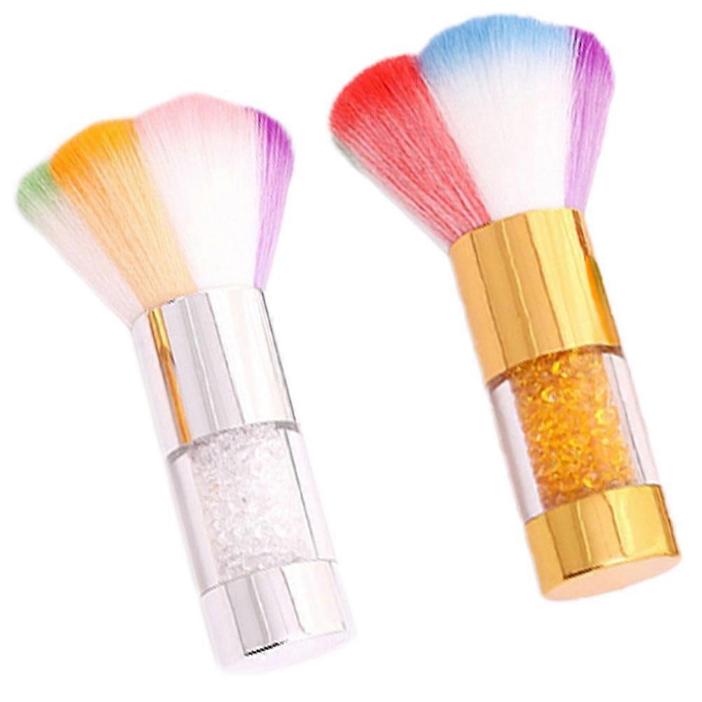 Ladies Makeup Brush Set Multi Function Makeup Brushes for Women Blush Application Artificial Fiber 2Pcs