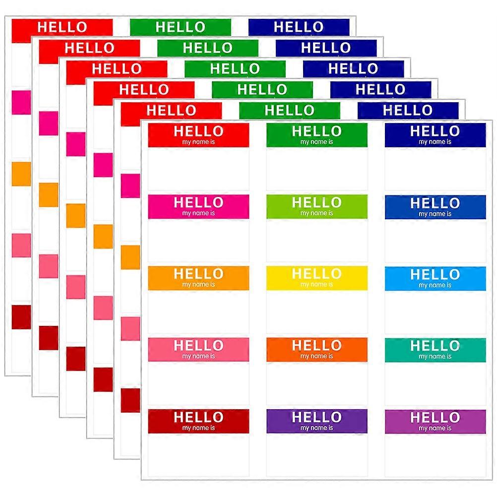 Name Tag Stickers Label Identification Write Names Adhesive Sticker 26x23cm Per Sheet 20 Sheets