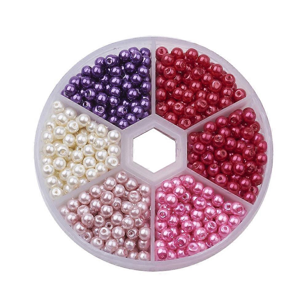 Round Spacer Beads For Jewellery Making 4mm Glass Beads Assorted Color Diy Accessories Costume Jewelry Anti-Rust 810 Pcs