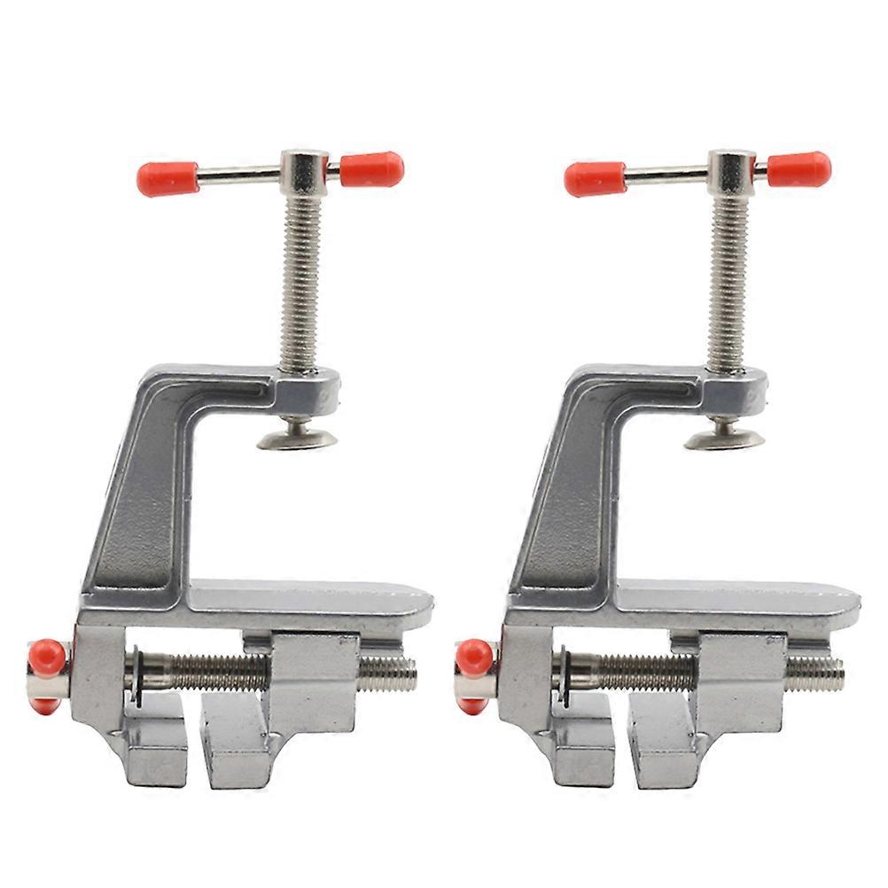 Small Bench Vise Flat Table Vise Diy Projects Hobby Use Woodworking Vise Clamp 10*9cm Steel 2Pack