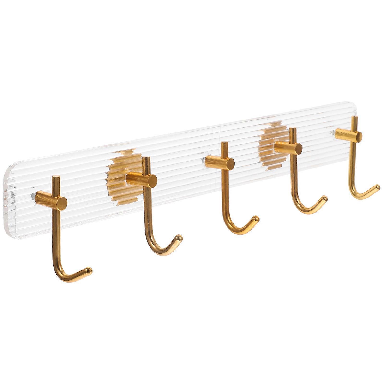 Wall Hooks Clothes Hats Towels Minimalist Iron Entryway Application Simple Design Holds Items Safely 5Pack