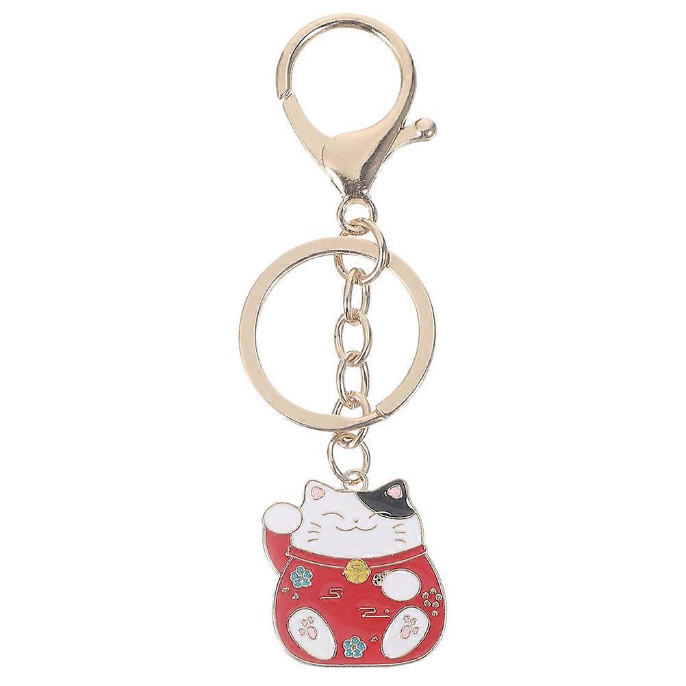 Lucky Keyring Cat Pendant Keychain Decoration Daily Use Zinc Alloy 1Pcs