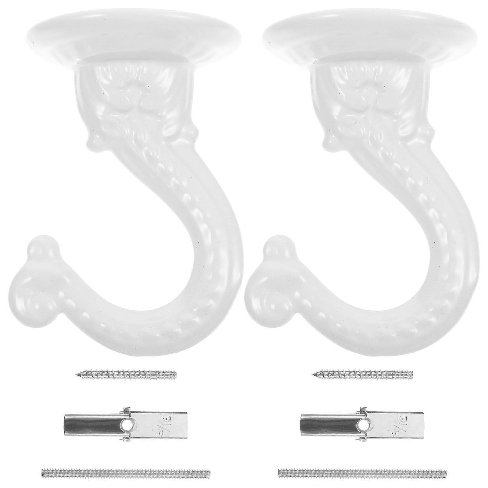 Heavy Duty Metal Ceiling Hooks Zinc Alloy Swag Toggle Hooks for Hanging Plants Coats Bags Easy Install Finish