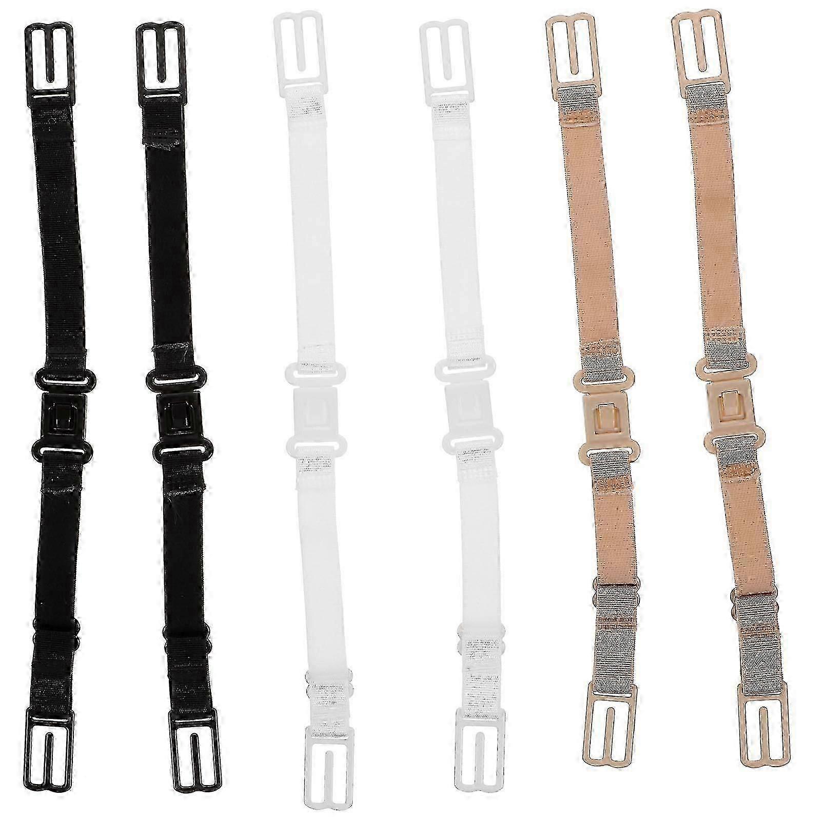 Adjustable Bra Straps, 6-Pack Non-Slip with Cleavage Control for Gym