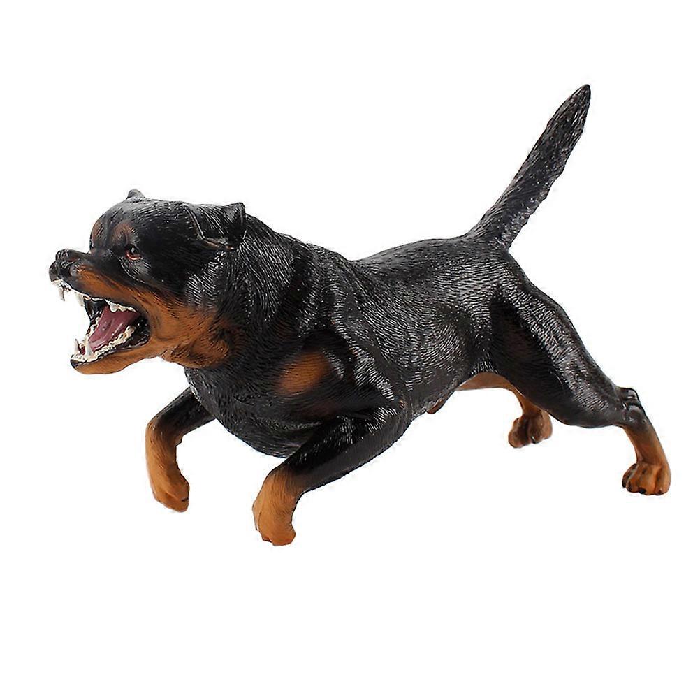 Rottweiler Simulation Dog Model Realistic Solid Animal Figure for Educational Desktop Decoration Dog Themed Parties Imagination Development