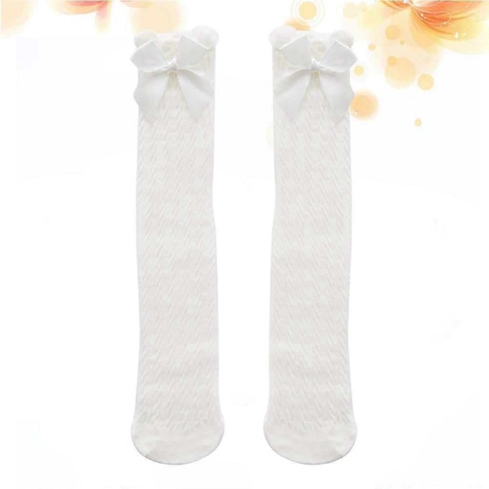 Socks Baby Girls Toddler Cotton With Bow 38cm Warmth 1 Pair