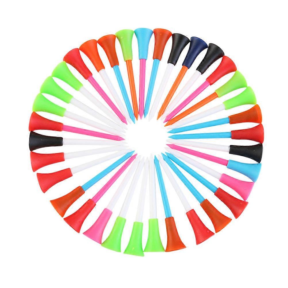 Professional Tee System Golf Tees Training Pitch Fork Tool For Golf Accessories Assorted Color 40Pcs