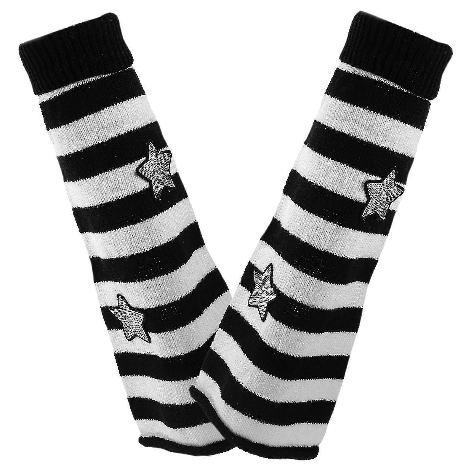 מחממי רגליים לנשים סתיו סיבי אקריליק צבעי דפוס כוכב 1 זוג