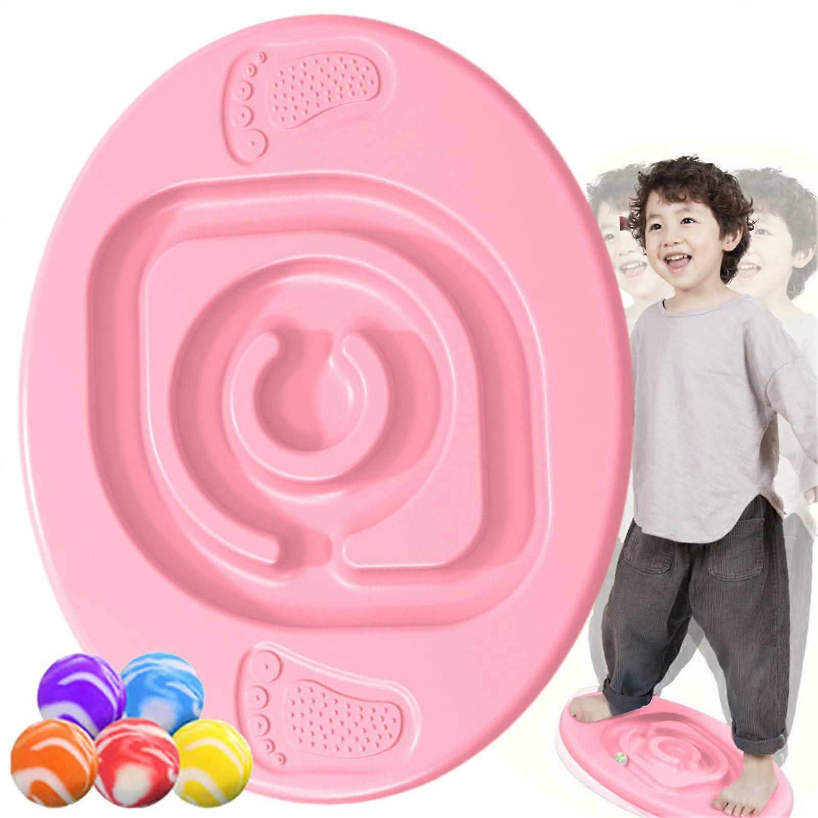 Balance Board for Kids, Stability Training Balance Board, Pink Balancing Board for Coordination and Physical Exercise