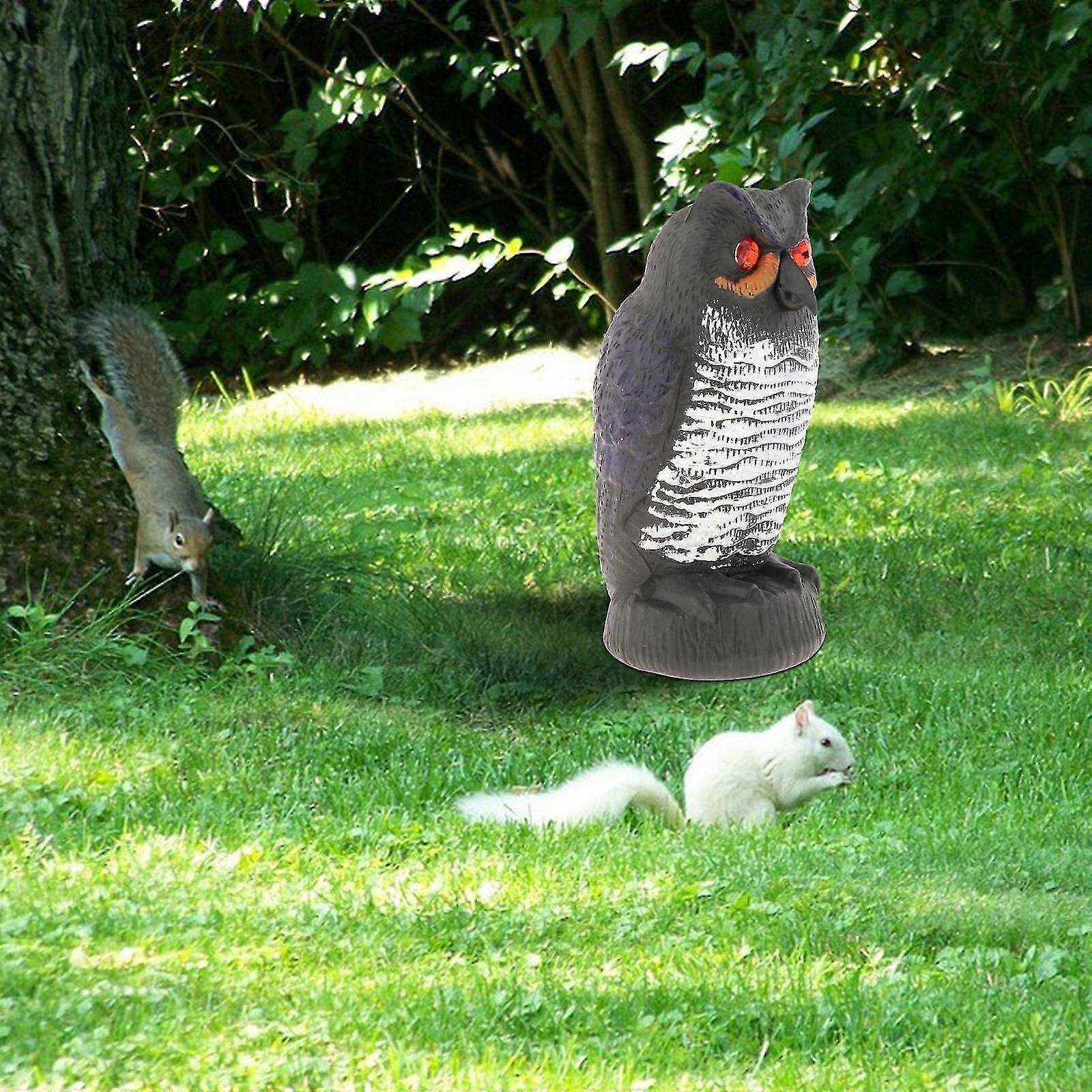 2x Scarecrow Owl Decoy Statue Fake Owl Outdoor Bird Deterrent for Yard