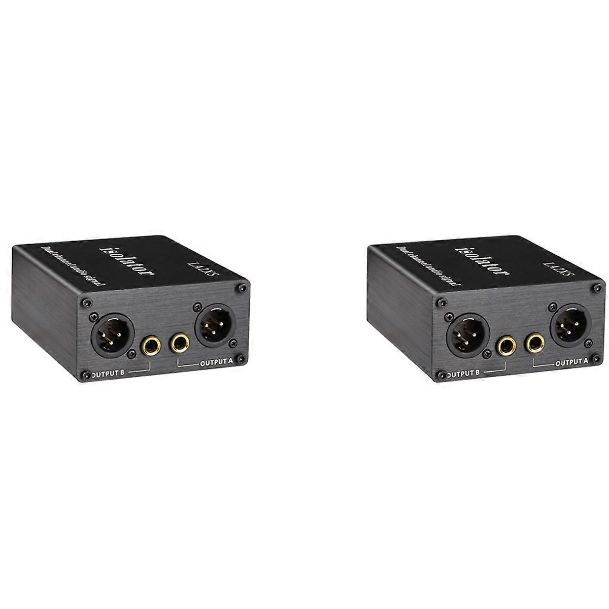 2X LA2XS Audio Isolator Noise Reduction Filter eliminiert aktuelles Rauschen Zweikanaliger 6,5-XLR-Mixer A