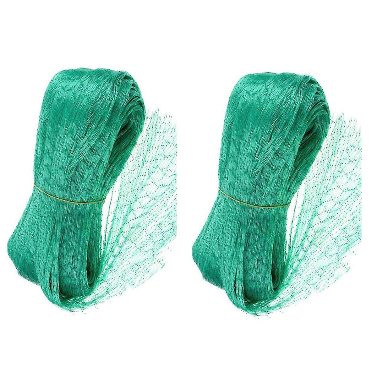 2X Bird Netting for Garden Protect Vegetable Plants and Fruit Trees,Plastic Trellis Netting(13Ft x 2