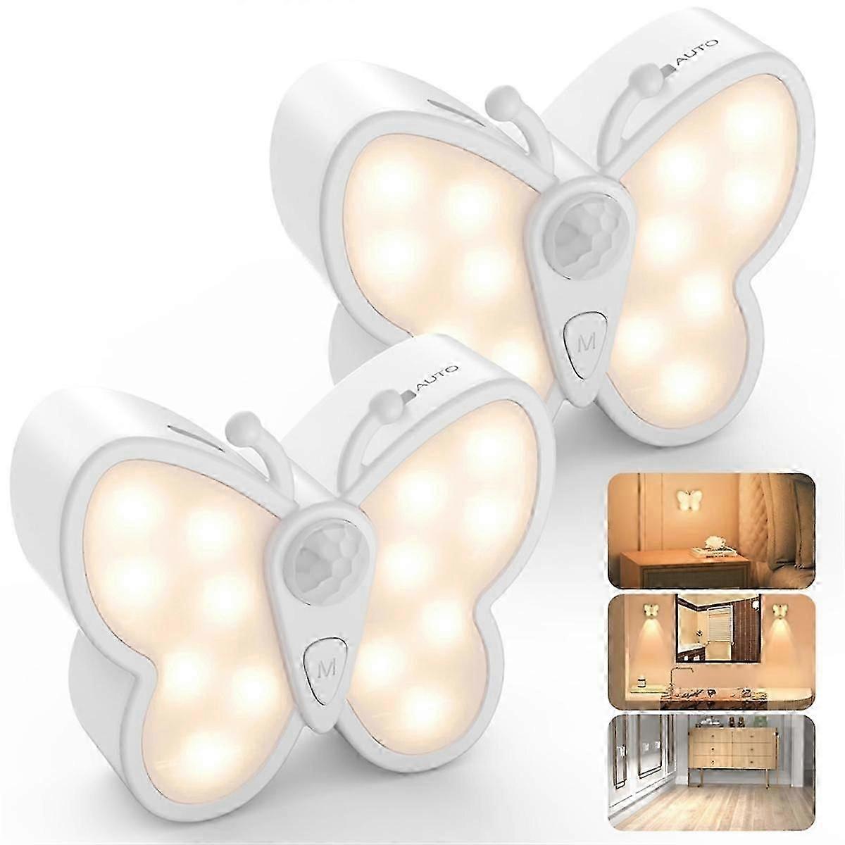2025 Latest Model Night Light with Motion Sensor, Pack of 2, Dimmable LED Night