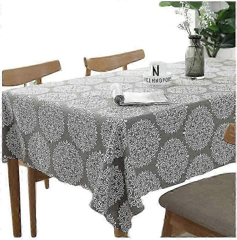 Toalhas retangulares de toalha de mesa retrô cinza