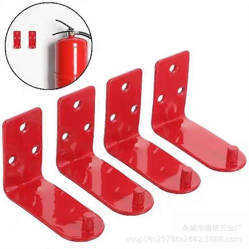 4Sets Fire Extinguisher Mount: Fire Extinguisher Wall Mounting Hook Holder Heavy Duty Bracket - For Universal Big And Small