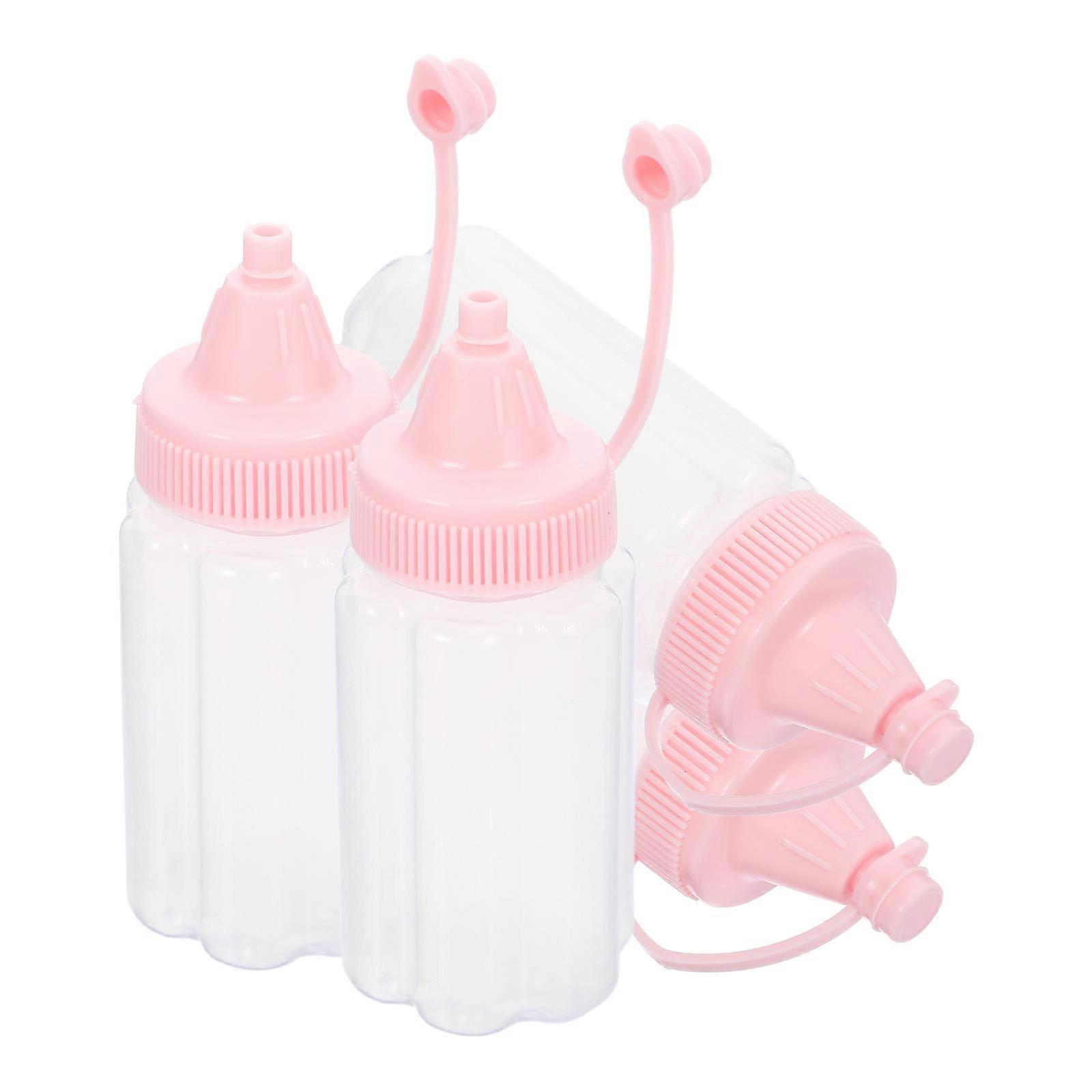 4pcs Reusable Squeeze Bottles for Sauces, Jam & Salad Dressings – Portable Condiment Dispenser, Space Saving Kitchen Accessory for Home & Outdoor BBQ