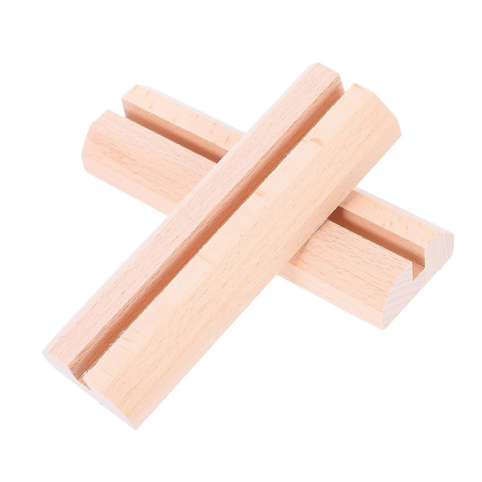 Table Holders For Signs Rustic Style Wood Support For Menus And Calendars 2Pcs